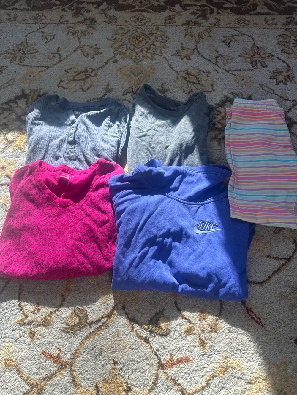 Nike Royal Blue Sweatshirt with Bright Pink and Gray Tops